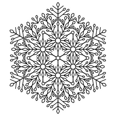 Güzel Vektör Yuvarlak Kar Tanesi