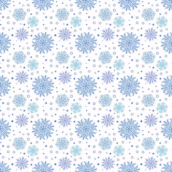 Seamless Vector Background With Snowflakes — Stock Vector