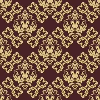 Dikişsiz damask vektör arka plan