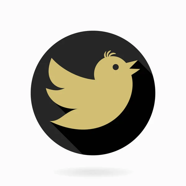 Flygande fågel Flat ikonen — Stockfoto