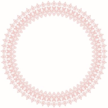 Modern yuvarlak çerçeve çiçek