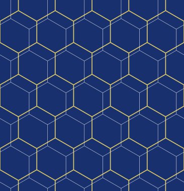 Altıgenli Kusursuz Soyut Vektör Deseni