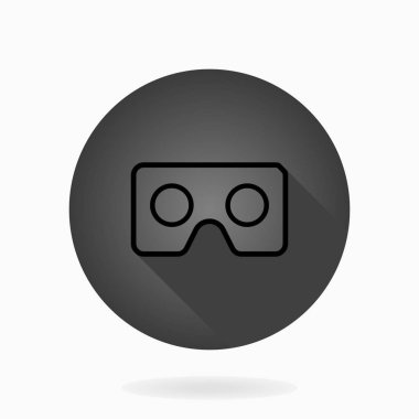 VR logolu ince Vektör Düz Simgesi