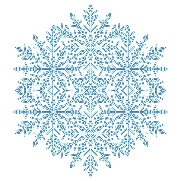 Bastante Vector copo de nieve redondo — Vector de stock