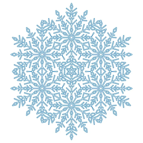 Joli vecteur rond flocon de neige — Image vectorielle