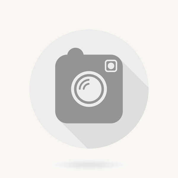 иконка камеры с длинной тенью
