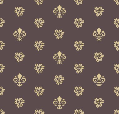 Royal Lily ile sorunsuz vektör desen