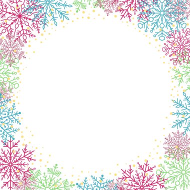 Kış vektör tebrik kartı