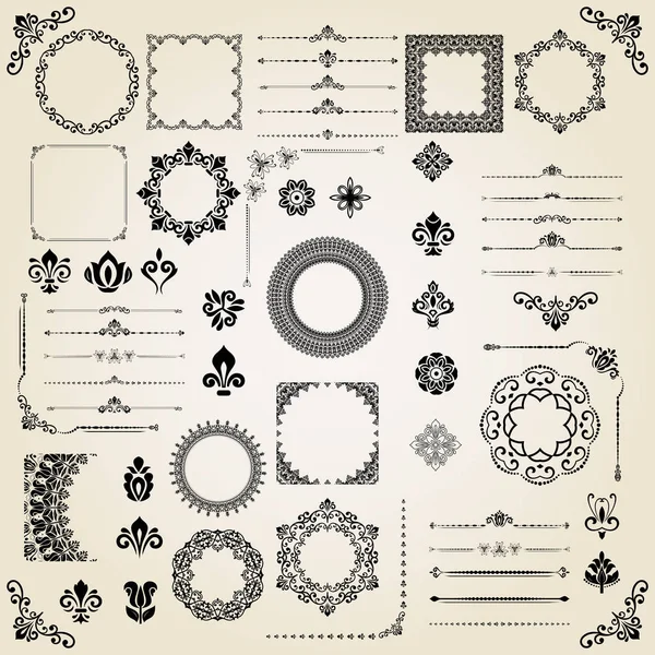 Vintage Set of Elements — Stock Vector