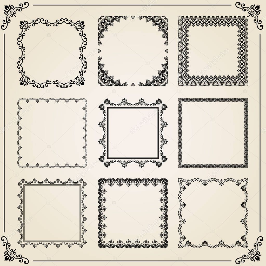 Vintage Set of Square Elements