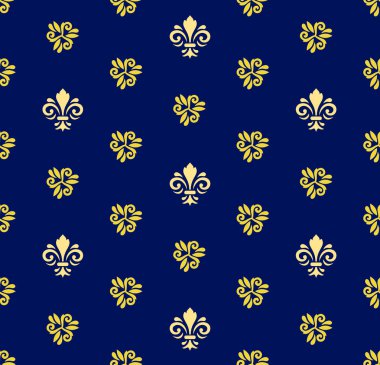 Royal Lily ile sorunsuz vektör desen