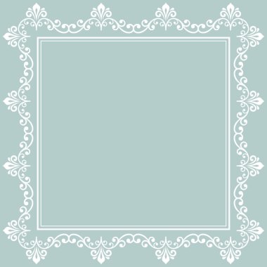 Çiçek Vektörü İnce Çerçeve