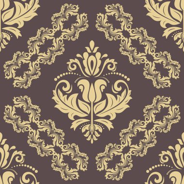 damasko sorunsuz vektör arka plan