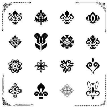 Vintage vektör öğeleri kümesi