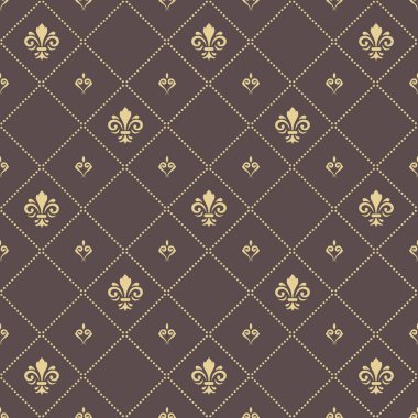 Royal Lily ile sorunsuz vektör desen