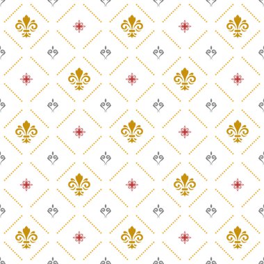 Royal Lily ile sorunsuz vektör desen