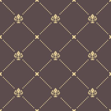 Royal Lily ile sorunsuz vektör desen