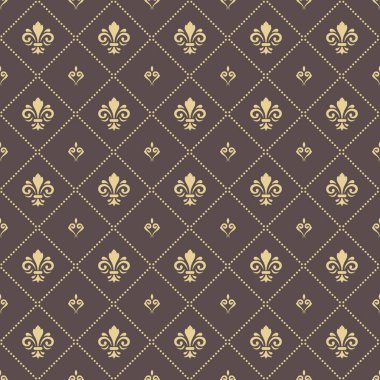 Royal Lily ile sorunsuz vektör desen