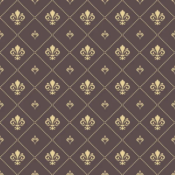 Modèle vectoriel sans couture avec Lys royal — Image vectorielle