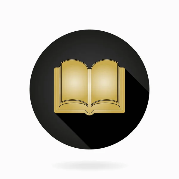 Jemný plochý ikona s knihou — Stock fotografie