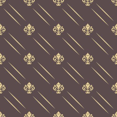 Royal Lily ile sorunsuz vektör desen