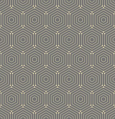 Altıgenli Kusursuz Soyut Vektör Deseni