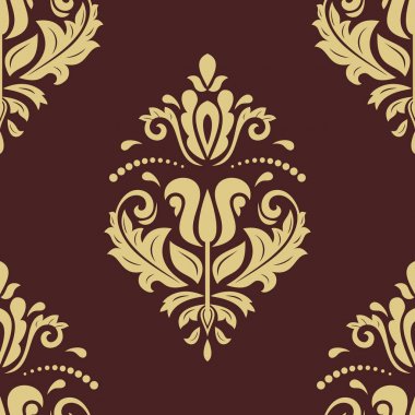 damasko sorunsuz vektör arka plan