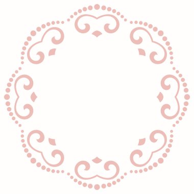 Çiçek Modern Vektör Yuvarlak Çerçevesi