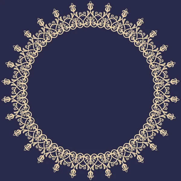 Квітковий сучасний вектор кругла рамка — стоковий вектор