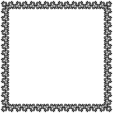 Çiçek Vektörü İnce Çerçeve