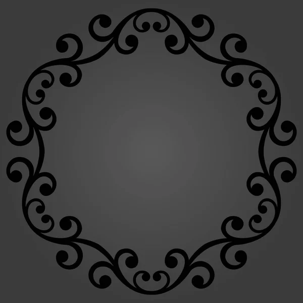 Bloemen Moderne Vector Ronde Frame — Stockvector