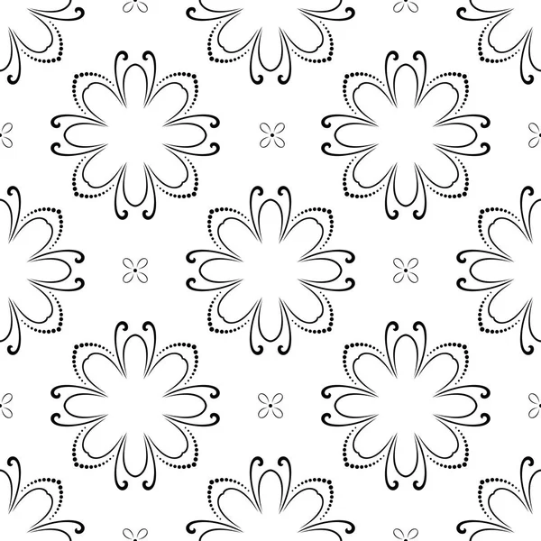 Floral Fine Seamless Vector Pattern — Stock Vector