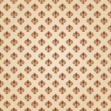 Royal Lily ile sorunsuz vektör desen