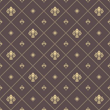 Royal Lily ile sorunsuz vektör desen