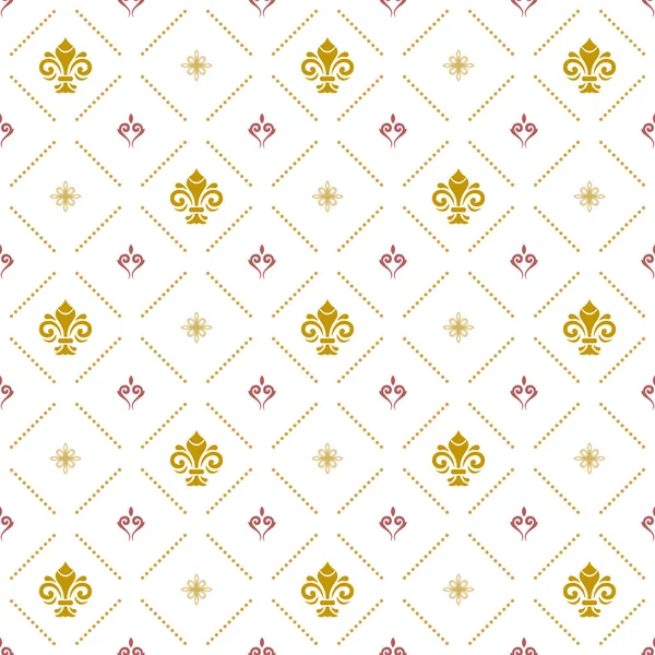 Modèle vectoriel sans couture avec Lys royal — Image vectorielle