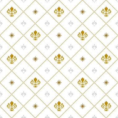 Royal Lily ile sorunsuz vektör desen