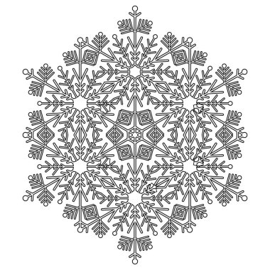 Güzel Vektör Yuvarlak Kar Tanesi