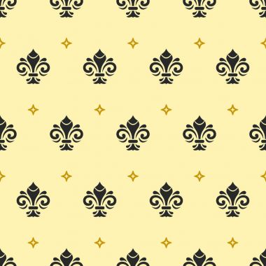 Royal Lily ile sorunsuz vektör desen