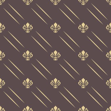 Royal Lily ile sorunsuz vektör desen