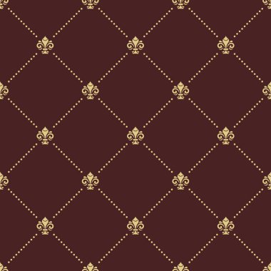 Royal Lily ile sorunsuz vektör desen