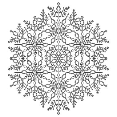 Güzel Vektör Yuvarlak Kar Tanesi