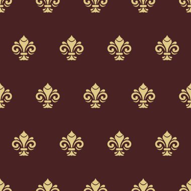 Royal Lily ile sorunsuz vektör desen