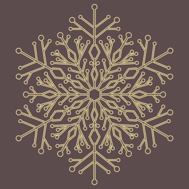 Güzel Vektör Yuvarlak Kar Tanesi