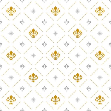 Royal Lily ile sorunsuz vektör desen