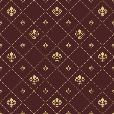 Royal Lily ile sorunsuz vektör desen