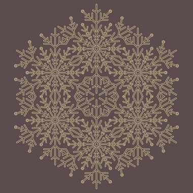 Güzel Vektör Yuvarlak Kar Tanesi