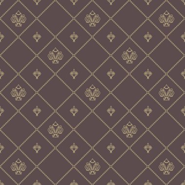 Royal Lily ile sorunsuz vektör desen