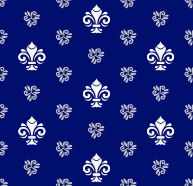 Royal Lily ile sorunsuz vektör desen