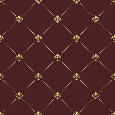 Royal Lily ile sorunsuz vektör desen