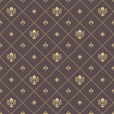 Royal Lily ile sorunsuz vektör desen